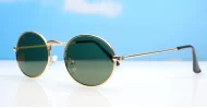 The Ovaltine vintage metal oval UV400 sunglasses for smaller faces with slim metal frames