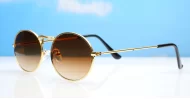 The Ovaltine vintage metal oval UV400 sunglasses for smaller faces with slim metal frames