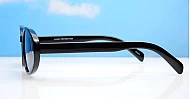 The Freya medium retro oval UV400 sunglasses in translucent or solid colours with super dark lenses
