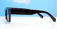 The Dylan retro cat-eye UV400 sunglasses in black or white with super dark or silver mirror lenses