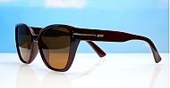 iPOP Juno large polarised cat eye sunglasses for women with gold inlay detail