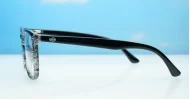 Classic round unisex blue light glasses with silver accents and flexible steel hinges