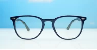Classic round unisex blue light glasses with silver accents and flexible steel hinges