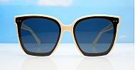 The Indigo large round-square UV400 sunglasses for women with super dark Category 3 lenses