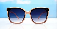 The Indigo large round-square UV400 sunglasses for women with super dark Category 3 lenses