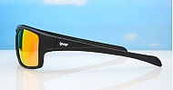 Blackwater Revo matte black sports wrap polarised sunglasses super dark mirror lenses