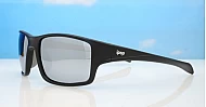 Blackwater Revo matte black sports wrap polarised sunglasses super dark mirror lenses
