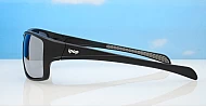 Blackwater Revo matte black sports wrap polarised sunglasses super dark mirror lenses