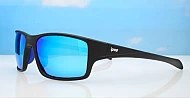 Blackwater Revo matte black sports wrap polarised sunglasses super dark mirror lenses