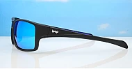 Blackwater Revo matte black sports wrap polarised sunglasses super dark mirror lenses