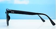 iPOP Vesper large round polarised sunnies in [colour] with gold detail and super dark lenses