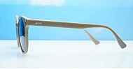 iPOP Vesper large round polarised sunnies in [colour] with gold detail and super dark lenses