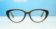 Cat-eye vintage-style anti blue light glasses with silver detailing and steel hinges