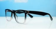 Vintage wayfarer anti blue light glasses with silver pip detailing and wire-core temples