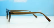 Cat-eye vintage-style anti blue light glasses with silver detailing and steel hinges