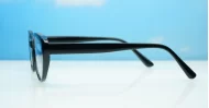 Cat-eye vintage-style anti blue light glasses with silver detailing and steel hinges