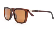 Men's classic polarised sunglasses with silver detailing on frames and temples