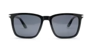 Men's classic polarised sunglasses with silver detailing on frames and temples