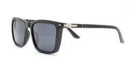 Men's classic polarised sunglasses with silver detailing on frames and temples