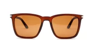 Men's classic polarised sunglasses with silver detailing on frames and temples