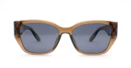 Women's polarised soft upsweep cateye sunglasses with gold temple emblem