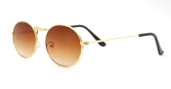 The Ovaltine vintage metal oval UV400 sunglasses for smaller faces with slim metal frames