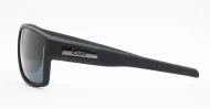 LOCS Hardcore 91144 men's UV400 sunglasses in matte black with bronze temple detail and super dark Category 3 lenses