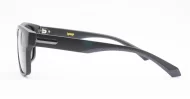 Men's polarised soft curve wrap sunglasses with textured embossed metal temple detailing