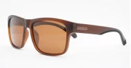 Men's polarised soft curve wrap sunglasses with textured embossed metal temple detailing