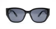 Women's polarised soft upsweep cateye sunglasses with gold temple emblem