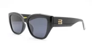 Women's polarised soft upsweep cateye sunglasses with gold temple emblem