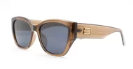 Women's polarised soft upsweep cateye sunglasses with gold temple emblem
