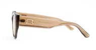 Women's polarised soft upsweep cateye sunglasses with gold temple emblem