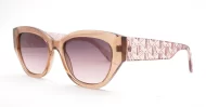 Beth women's cat eye sunglasses with textured gold temple detailing
