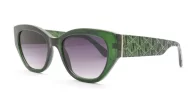 Beth women's cat eye sunglasses with textured gold temple detailing