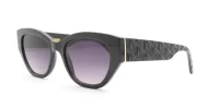 Beth women's cat eye sunglasses with textured gold temple detailing