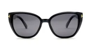Vintage cat-eye polarised sunglasses with gold detailing on the temples