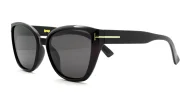 Vintage cat-eye polarised sunglasses with gold detailing on the temples