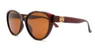 Women’s vintage cat eye polarised sunglasses with soft upsweep and gold temple accents