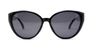 Women’s vintage cat eye polarised sunglasses with soft upsweep and gold temple accents