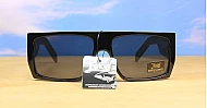 LOCS Hardcore 91010 men's UV400 sunglasses in black with super dark Category 3 lenses