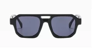 The Barley small square aviator UV400 sunglasses in black with classic styling