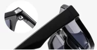 The Barley small square aviator UV400 sunglasses in black with classic styling