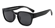 Scout Black elegant polarised sunglasses shiny black frames silver pin highlights