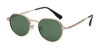 Fury Gold vintage round polarised sunglasses gold metal frames G15 lenses