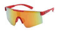 Loop Viper youth sports sunglasses with colour splat frames and mirror lenses