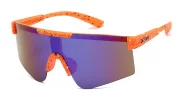 Loop Viper youth sports sunglasses with colour splat frames and mirror lenses