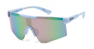 Loop Viper youth sports sunglasses with colour splat frames and mirror lenses