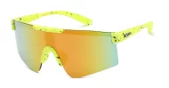 Loop Viper youth sports sunglasses with colour splat frames and mirror lenses