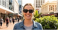 The Zaro bug-style UV400 sunglasses with generous coverage and stainless steel hinges